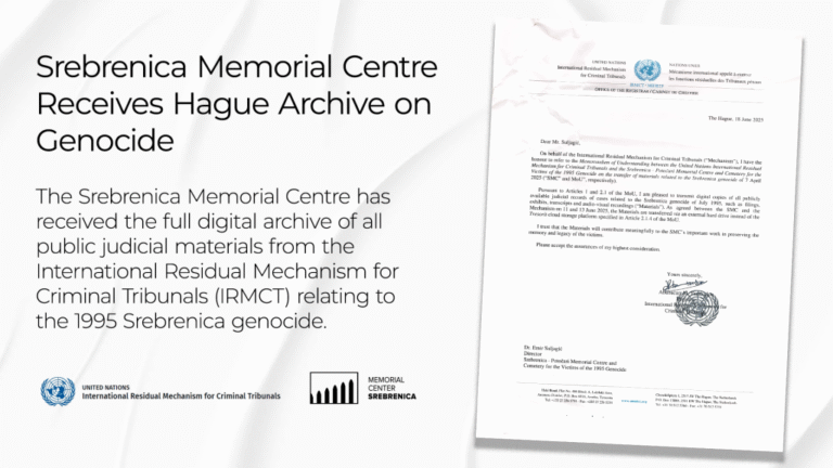 Srebrenica postaje centar za istraživanje genocida: Memorijalni centar preuzeo haške arhive