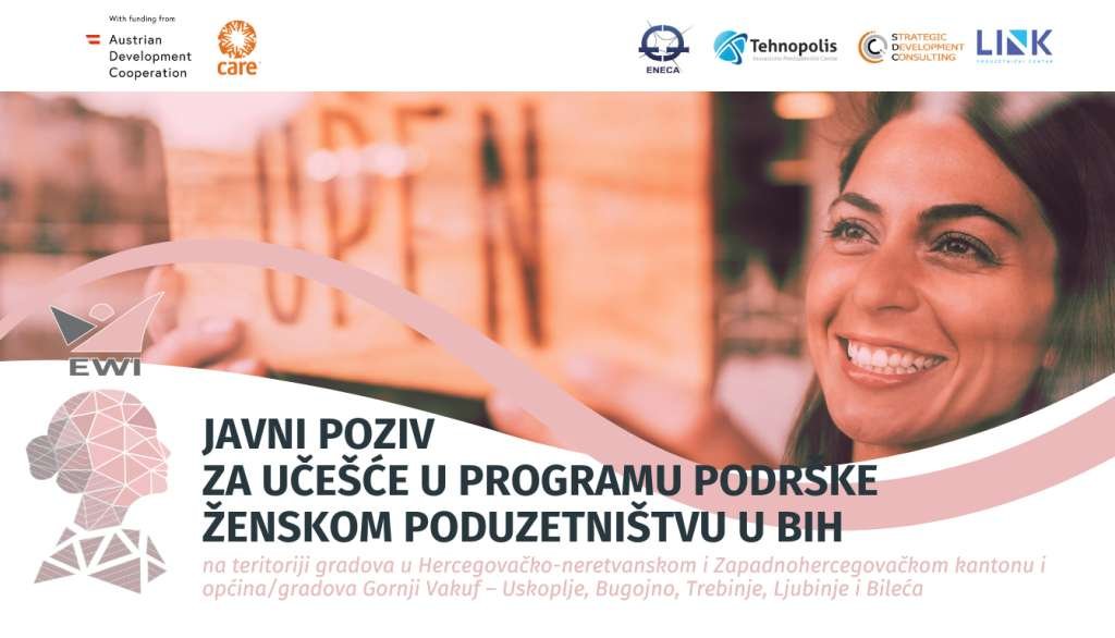 Otvoren poziv za žene u BiH: Grantovi i podrška za pokretanje i unapređenje biznisa
