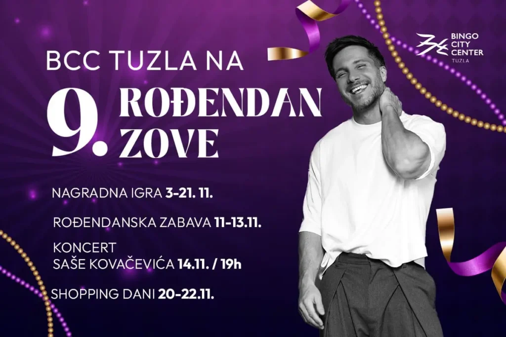 BCC Tuzla slavi deveti rođendan u karnevalskom duhu uz koncert Saše Kovačevića