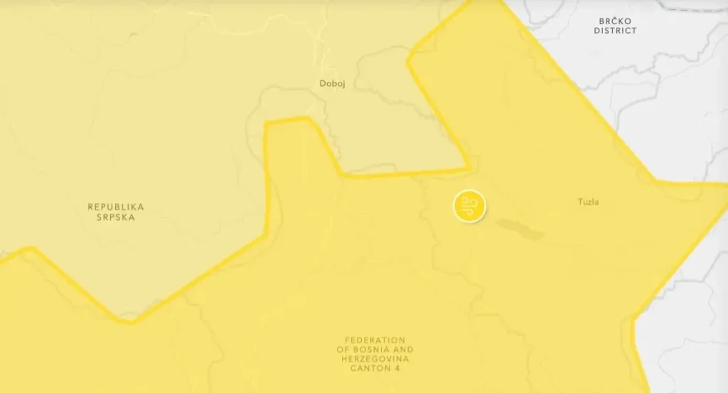 Tuzlu večeras očekuje jak vjetar i pljuskovi, žuto upozorenje na snazi