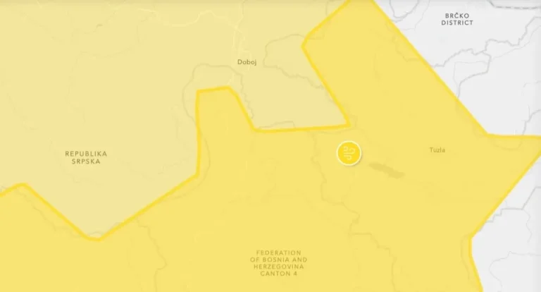 Tuzlu večeras očekuje jak vjetar i pljuskovi, žuto upozorenje na snazi