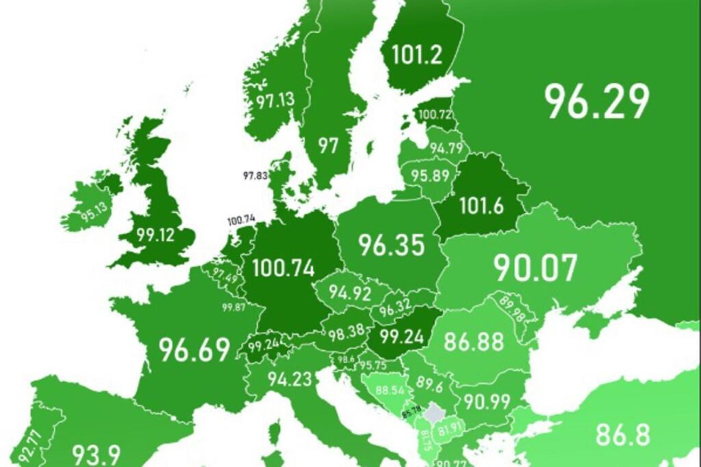 Evo gdje je BiH na mapi prosječnog IQ-a u Evropi
