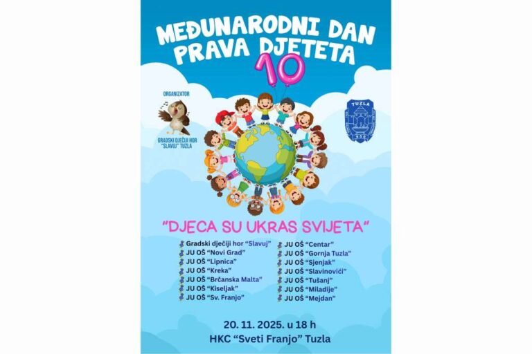 U četvrtak u Tuzli deseta manifestaciju 'Djeca su ukras svijeta'