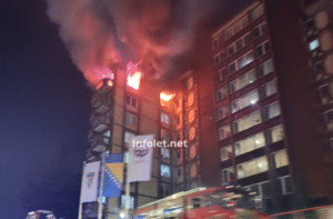 Velika evakuacija u Tuzli: više vatrogasnih jedinica i hitne službe na terenu zbog požara u Domu penzionera/ Danas dženaze žrtvama požara u Domu penzionera u Tuzli