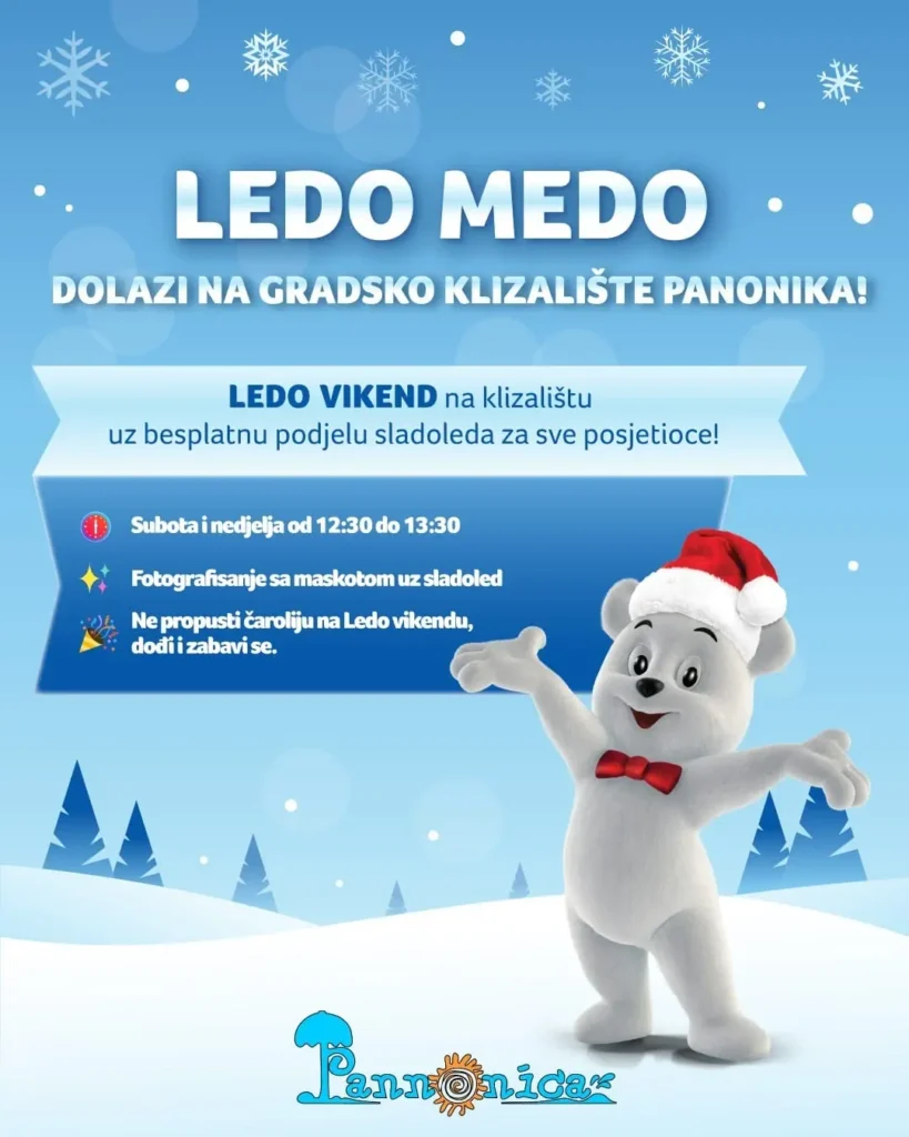 Ledo vikend na klizalištu Panonika ovog vikenda