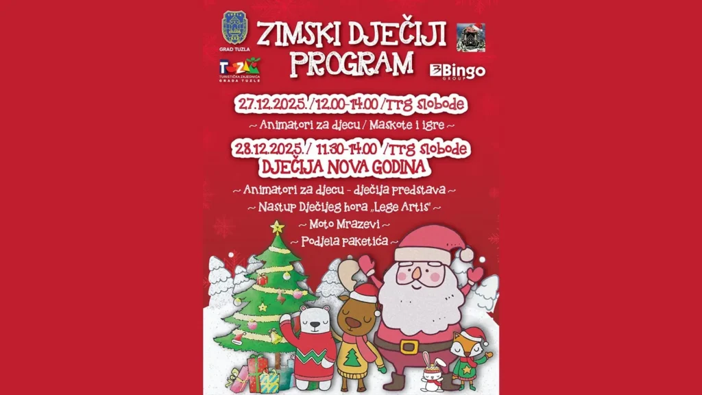 Praznična čarolija na Trgu slobode: Tuzla priprema bogat program za najmlađe
