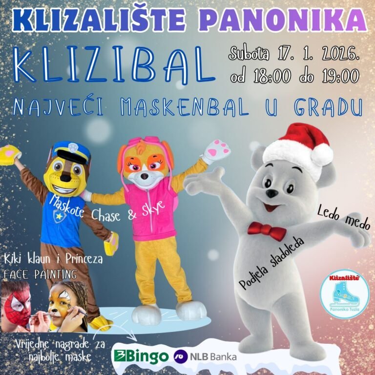 Maskirani klizači preuzimaju led: Klizibal na Panonici u Tuzli